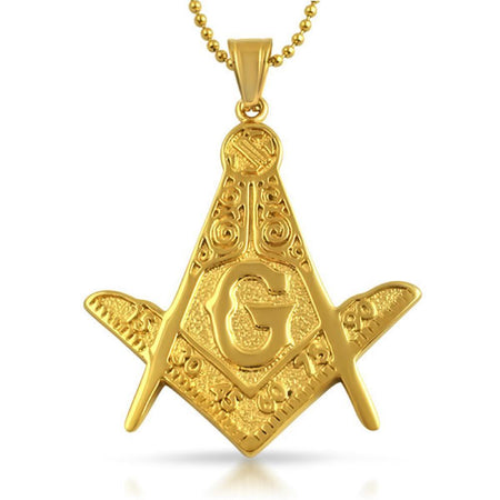 California Gold Polished Iced Out Pendant