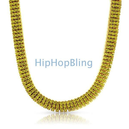 Lemonade 3 Row Canary Gold Bling Bling Chain