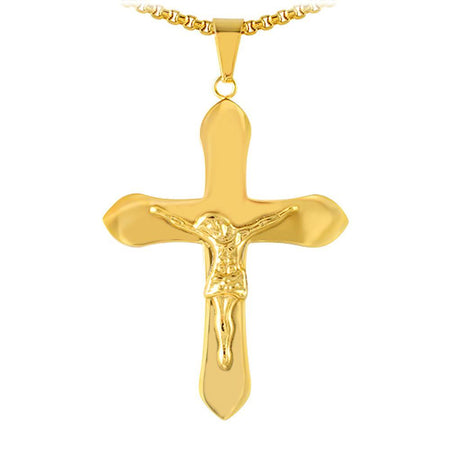 California Gold Polished Iced Out Pendant