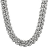 Baguette CZ 17MM Cuban Rhodium Bling Chain