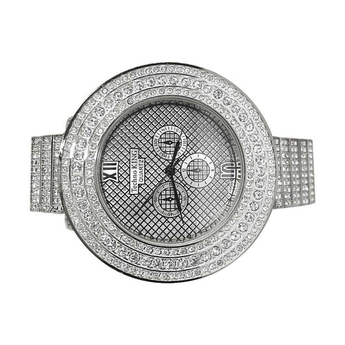Bling Bling Big Bezel 60MM Rhodium Hip Hop Watch