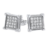 Box Micro Pave CZ Bling Bling Earrings