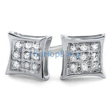 .05ct Diamond Kite Earrings .925 Silver