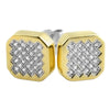 Zig Zag Iced Out CZ Gold Hip Hop Earrings