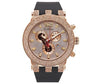 Joe Rodeo Broadway Watch 5.00ct Diamonds Rose Gold Micron Rubber Band