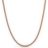 Cuban Chain 3MM Rose Gold Stainless Steel