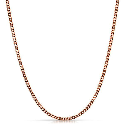 Cuban Chain 3MM Rose Gold Stainless Steel