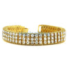 Gold 3 Row Totally Bling Bracelet