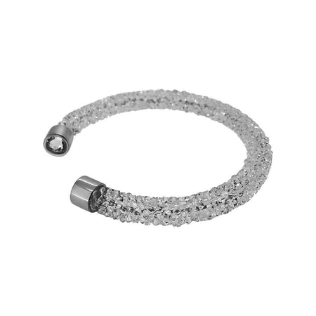 12 Row Totally Iced Out Bracelet Silver * Premium *