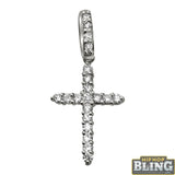 .39cttw Diamond Nano Cross Pendant 14K White Gold