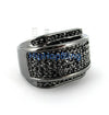 Clean & Icey Mens Black on Black CZ Ring