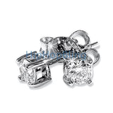 4mm Round Signity CZ Sterling Silver Earrings