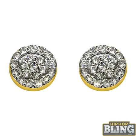 1.00 Carat Diamond Kite Micro Pave Earrings 10K White Gold