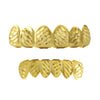 Gold Grillz Set Diagonal Diamond Cut