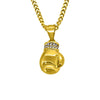 Gold Micro Boxing Glove Hip Hop Pendant