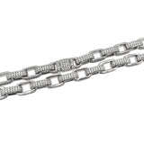3D Box Link Rhodium Hip Hop CZ Bling Bling Chain