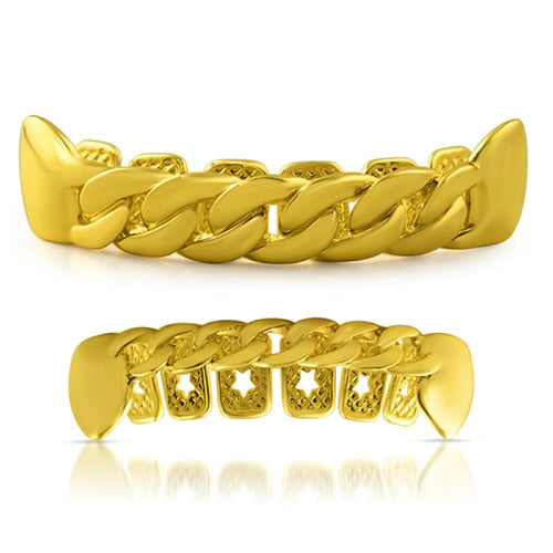 Gold Cuban Grillz Set