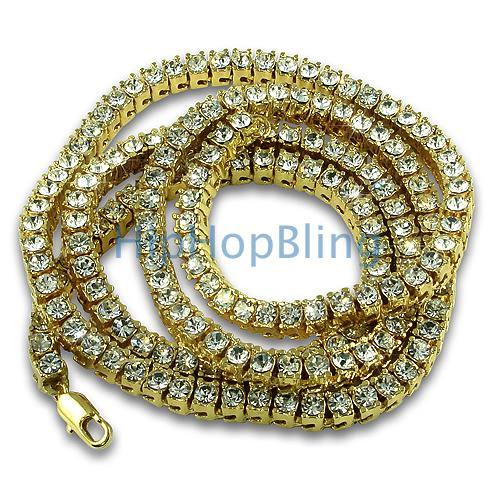 Gold Totally Iced Out Bling Bling Chain