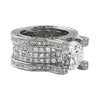 Baller Solitaire Eternity Rhodium Bling Iced Ring