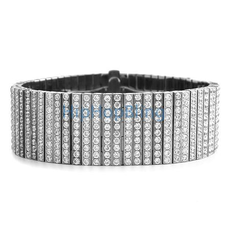 Jumbo 20MM Tennis Bracelet Bling Bling Steel