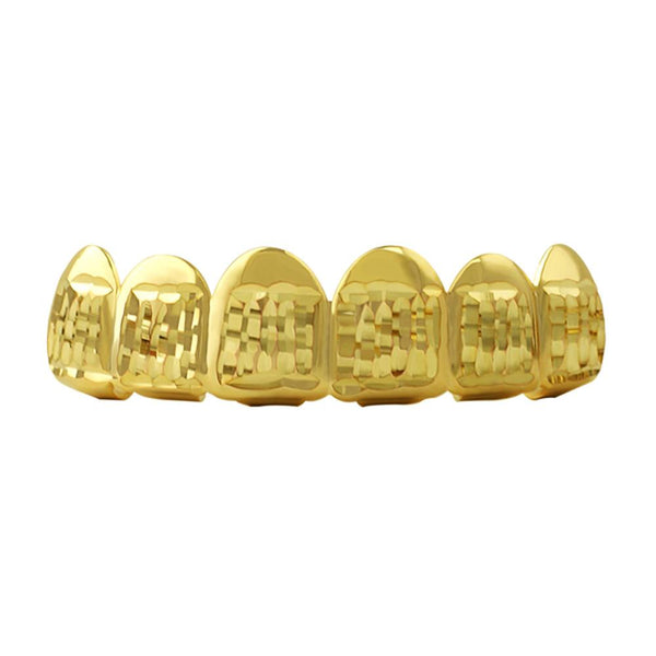 Diamond Cut Gold Grillz Classic Top