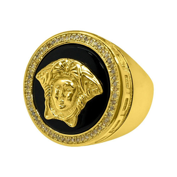 .25 Carat Diamond Medusa Hip Hop Ring Gold .925