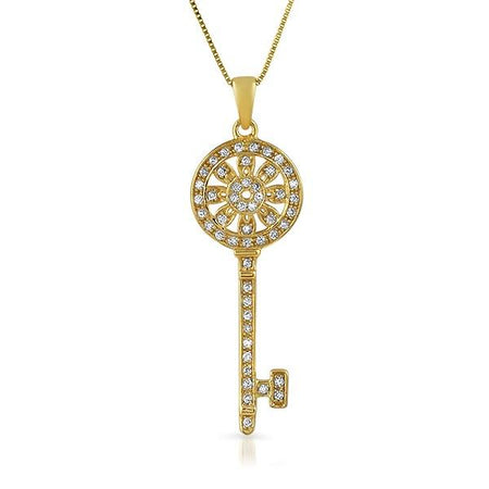 Gold Dollar Sign Bling Bling Pendant & Chain Small