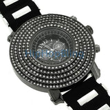 Black 6 Row Cone White Bling Watch