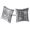 Kite Medium CZ Bling Bling Micro Pave Earrings .925 Silver