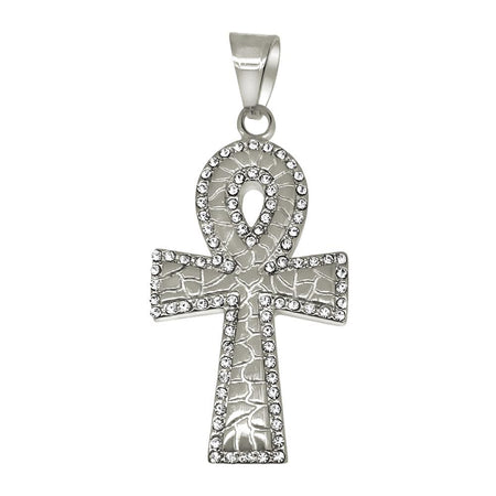 Dollar Sign Bling Bling Pendant 3MM CZ Steel