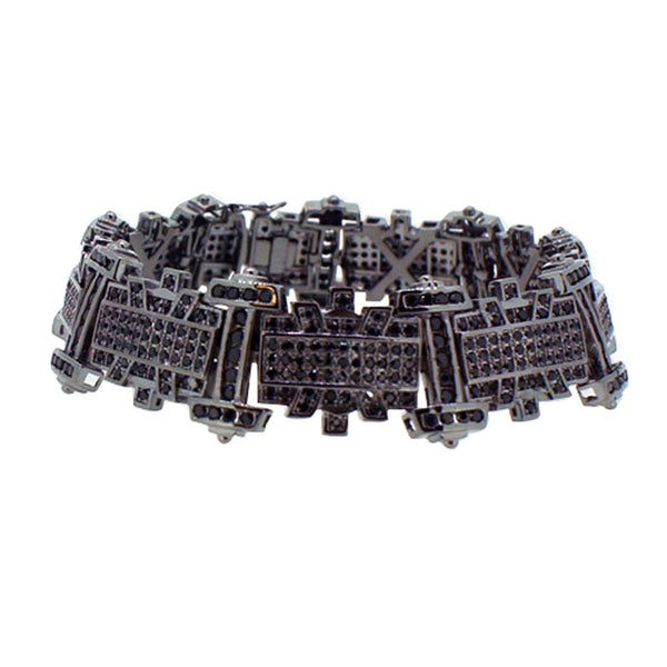 Chunky Black CZ Micro Pave Bling Bracelet