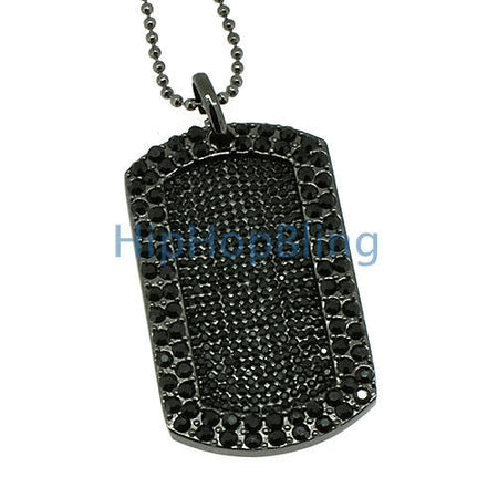 Black & White Checkered Rhodium Hip Hop Chain