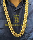 .925 Silver Gold Baguette CZ Bling Bling Chain