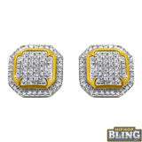 10K Yellow Gold Fancy Octagon .30cttw Diamond Earrings
