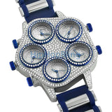 Bling Bling 5 Time Zone Watch Blue