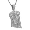 Mini Jesus Pendant with Big Stone Crown