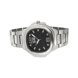 Silver Modern Fashion Metal Watch Black Dial