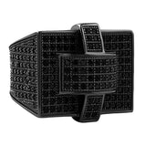 Cross Iced Out Black CZ Bling Bling Ring