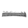 Bling Bling Grillz Double Row Silver Top