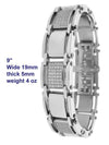 Flossy CZ Stainless Steel Bracelet
