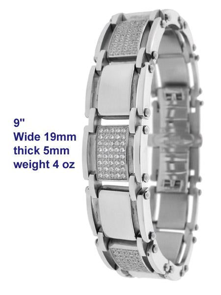 Flossy CZ Stainless Steel Bracelet