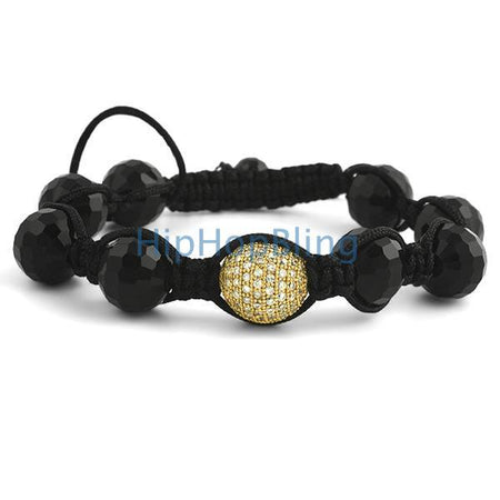 Gold Buddha Black Leather Bold Fashion Bracelet