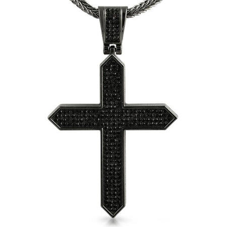 X Cross Jet Black Pendant