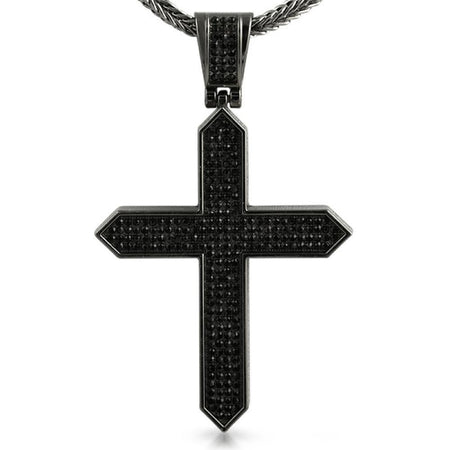 All Black Gold Block Pendant