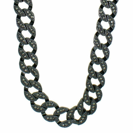 Super Icey Cluster Iced Out Chain Black White Stones
