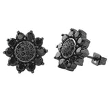 Sun Shine Black CZ Bling Bling Earrings