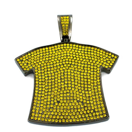 Double Iced Out Lab Ruby Gem Pendant