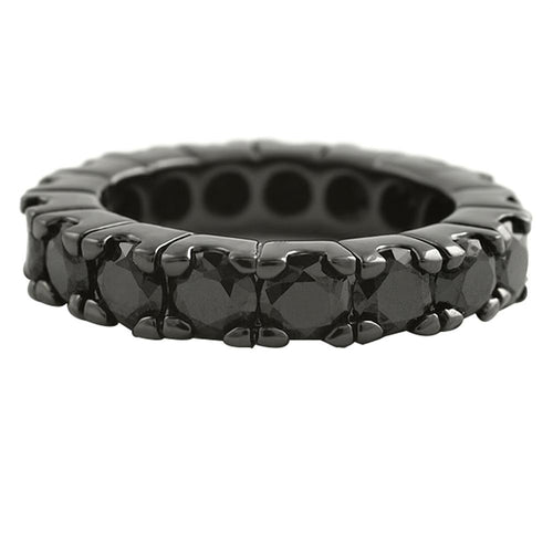 Eternity CZ Black Bling Bling Ring