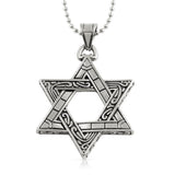 Jewish Star of David Fancy Pendant Stainless Steel
