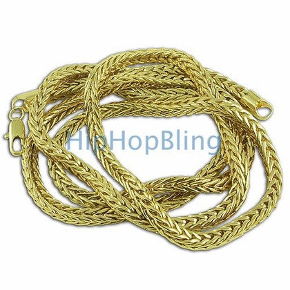 4mm Foxtail Franco Gold Hip Hop Chain